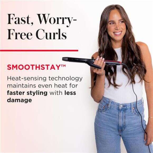 SmoothStay Coconut Oil Infused Hair Curling Iron - Barrel Curling Iron 1 - Picture 4 of 7
